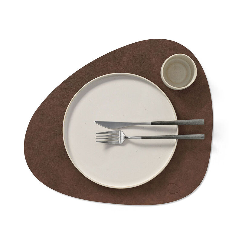 LIND DNA Tablemat Curve Nupo - Dark Brown image number 1
